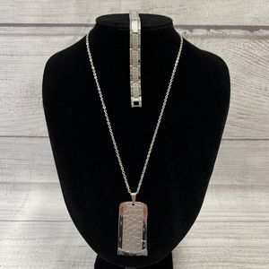 MENS BRACELET AND NECKLACE SET (096)